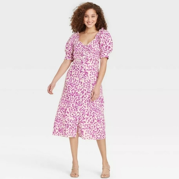 Who What Wear Empire Waist Leopard Dress - Picture 2 of 12